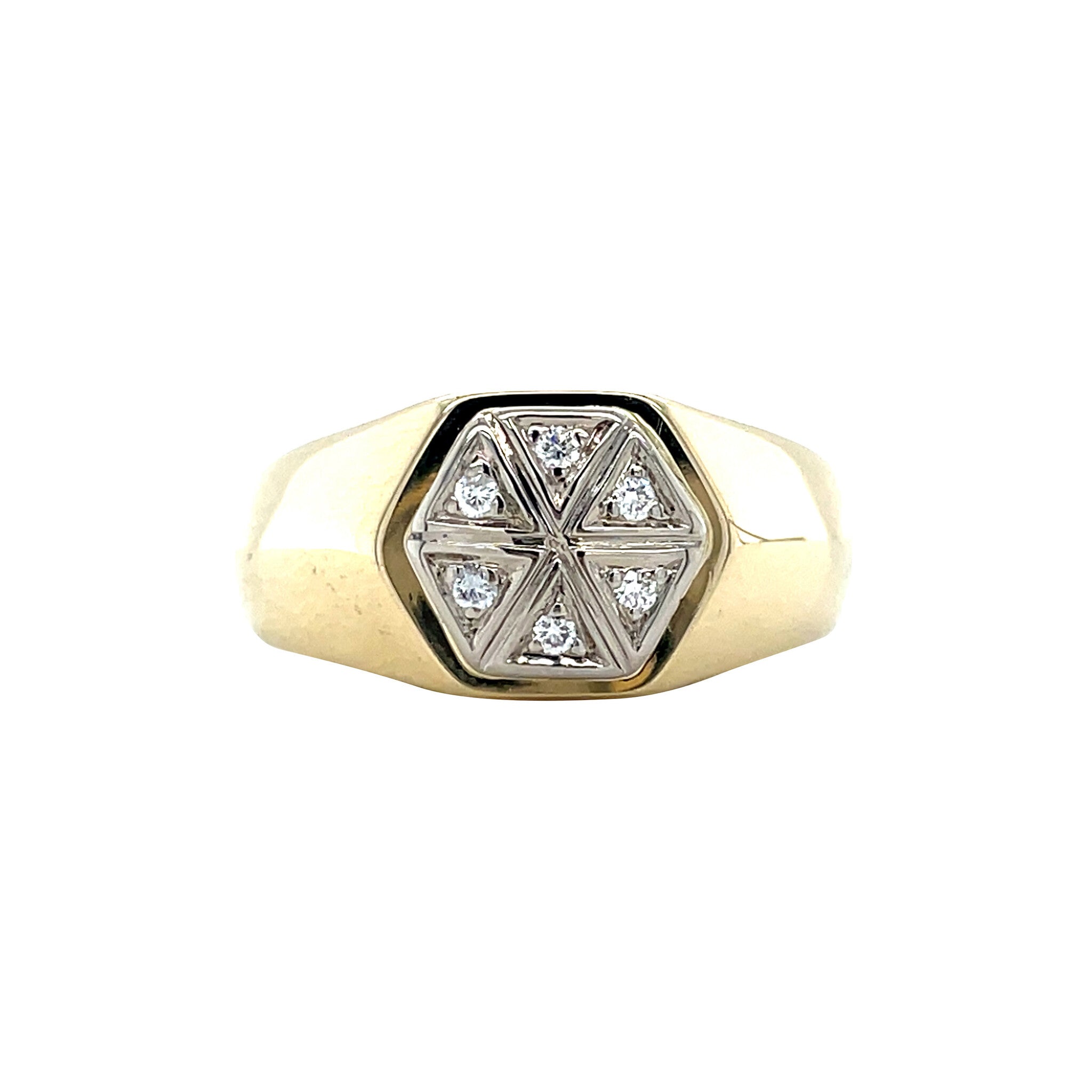 Gold ring with diamond 14 karat