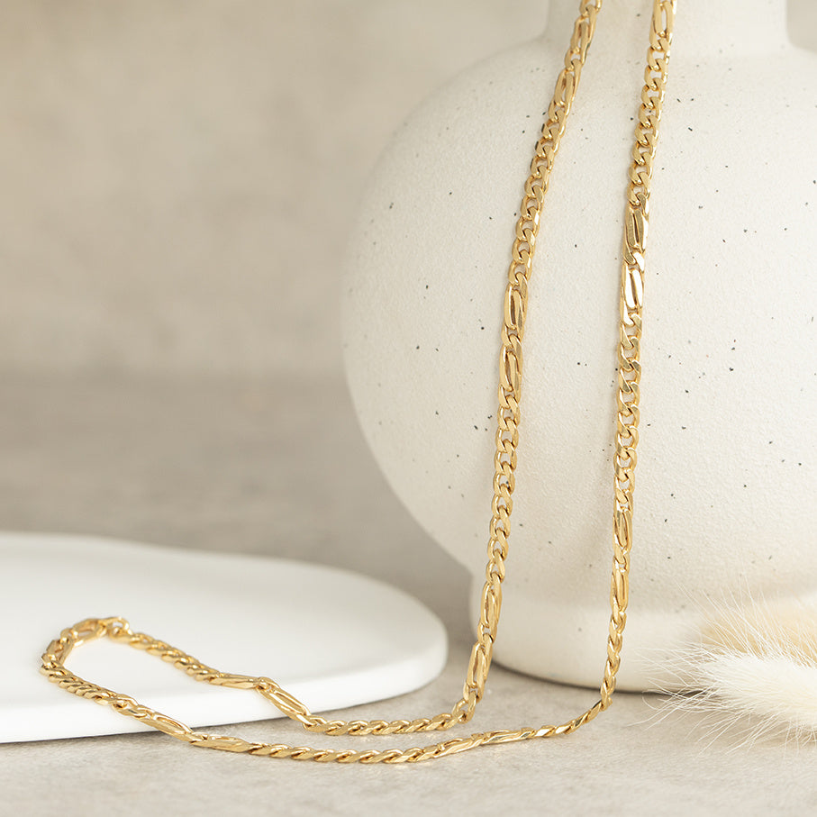 Gold gourmet necklace 50.5 cm 14 karat