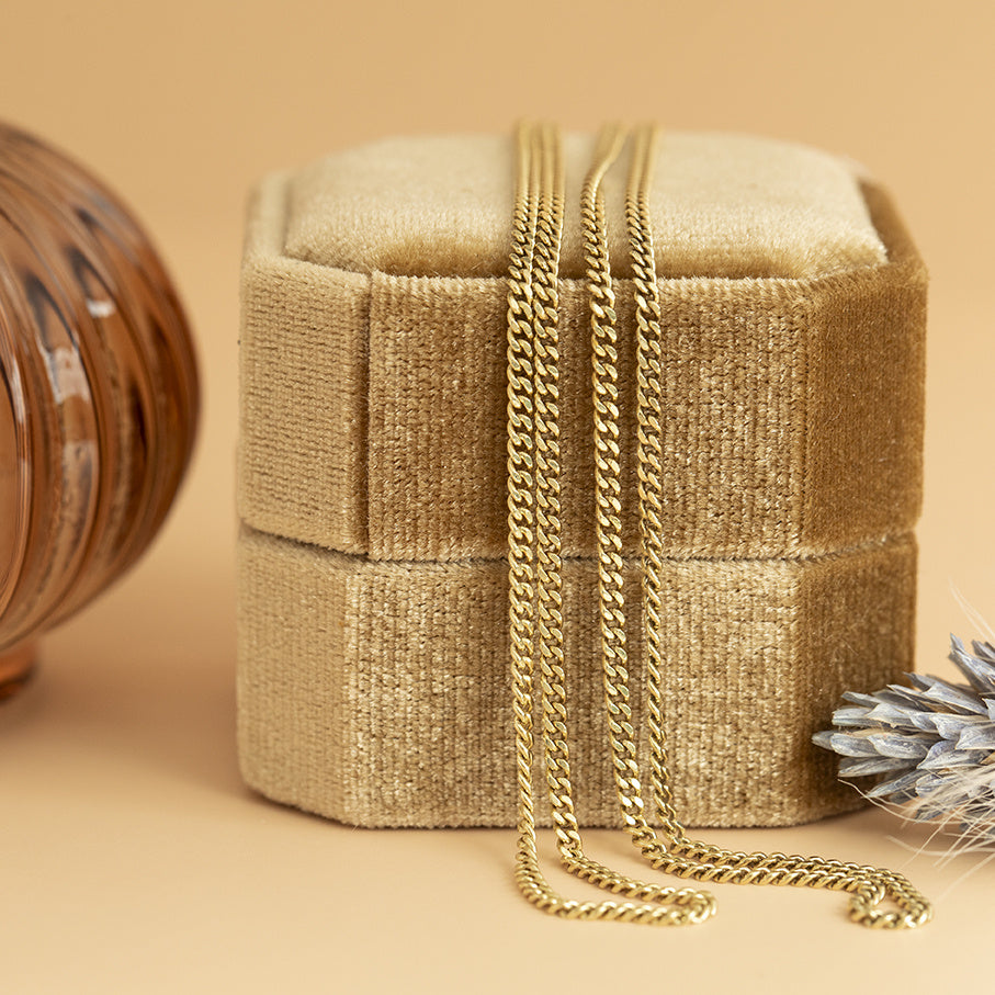 Gold length necklace gourmet 53 cm 14 karat