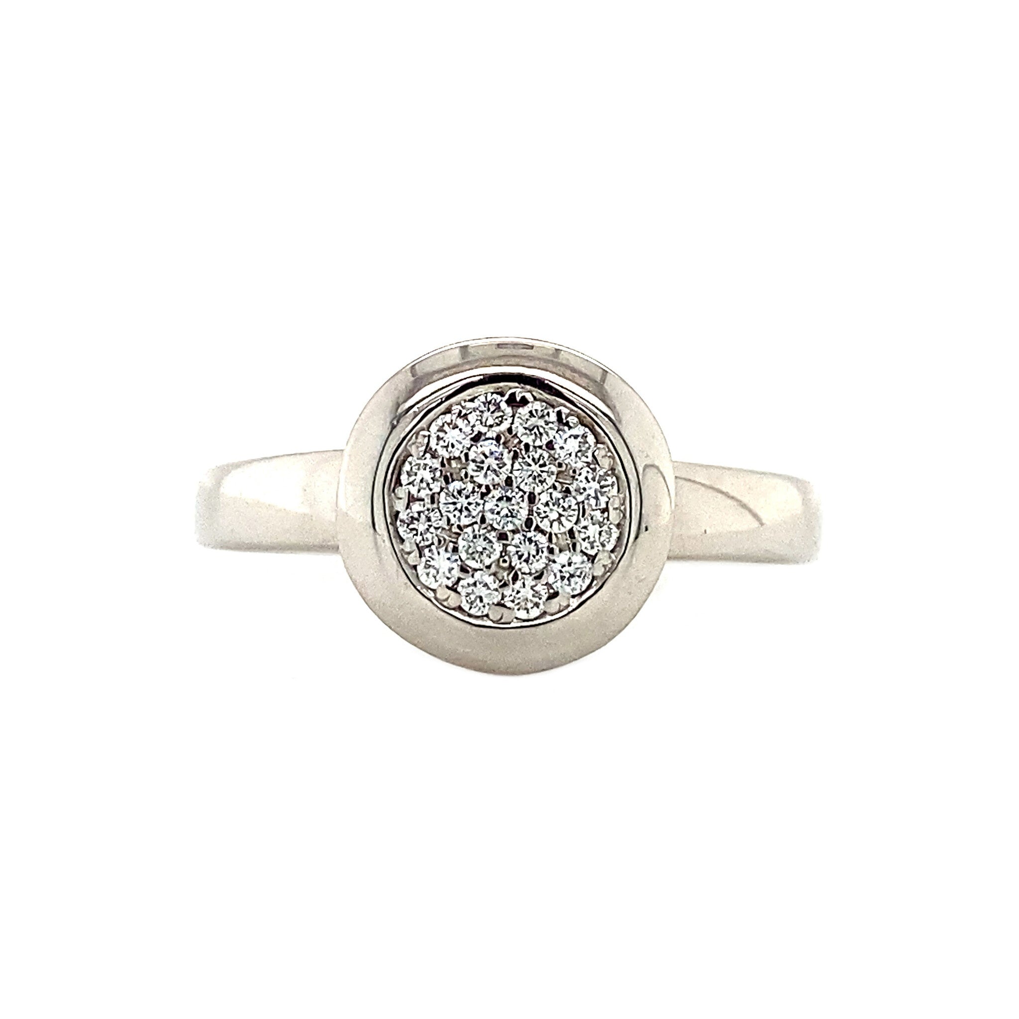 Witgouden ring met diamant 18 krt