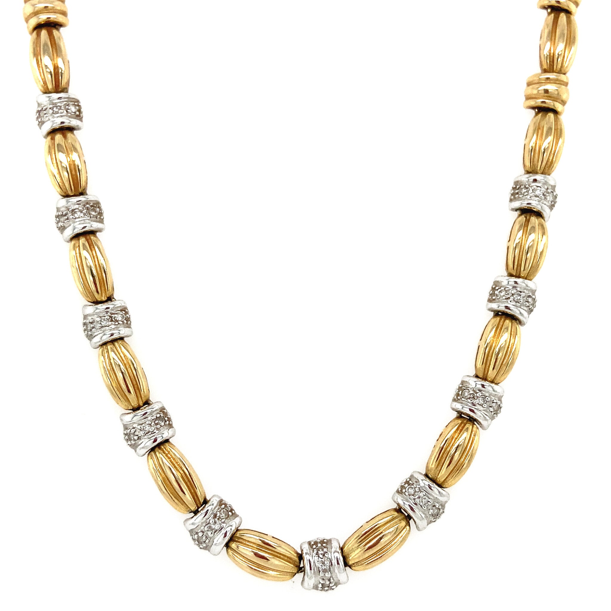Gold choker with diamond 14 karat