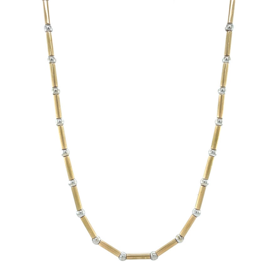Gold bar necklace 45.5 cm 14 karat
