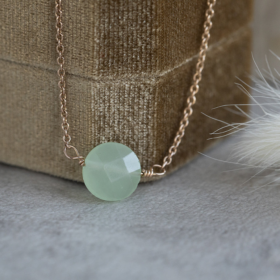 Rose gold bracelet with colored stone 14 karat