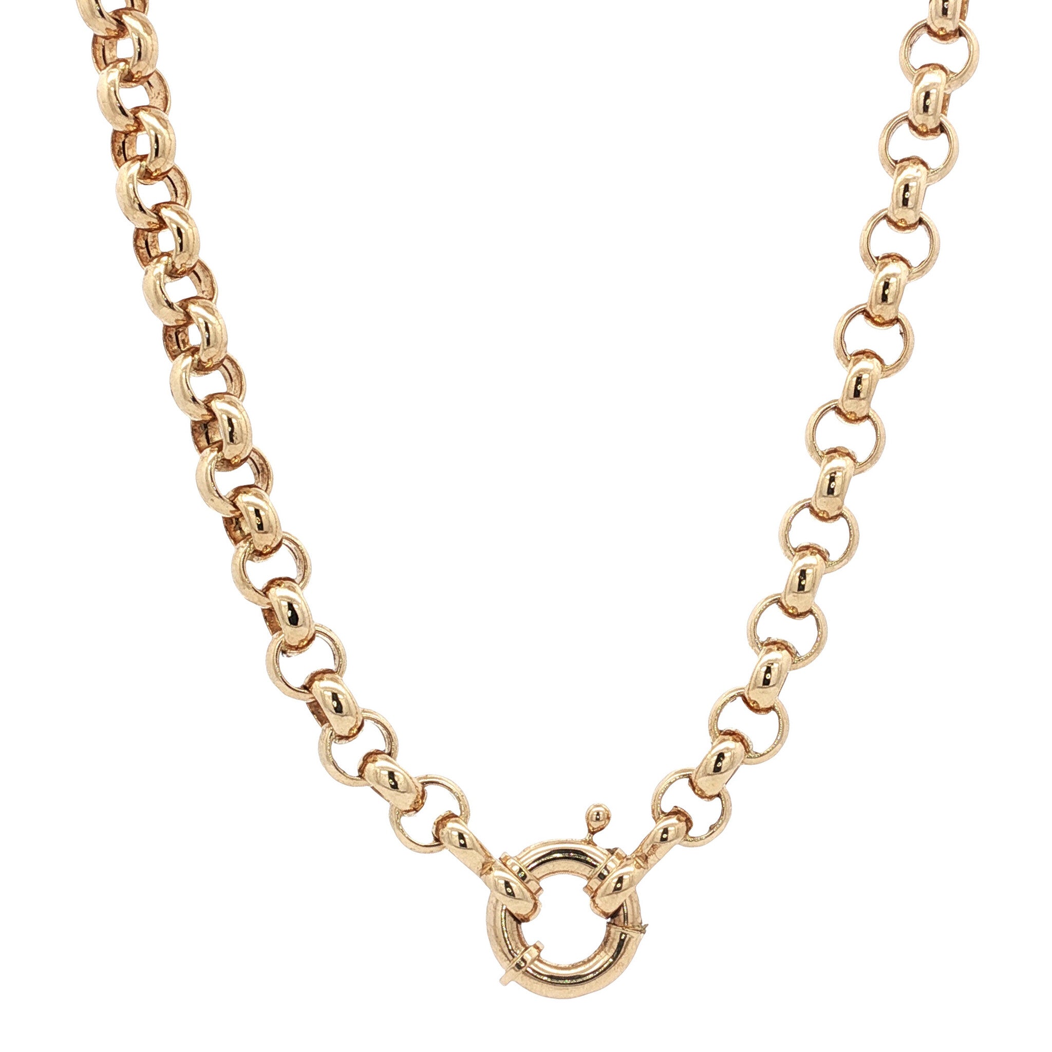 Gold jasseron necklace 45 cm 14 karat