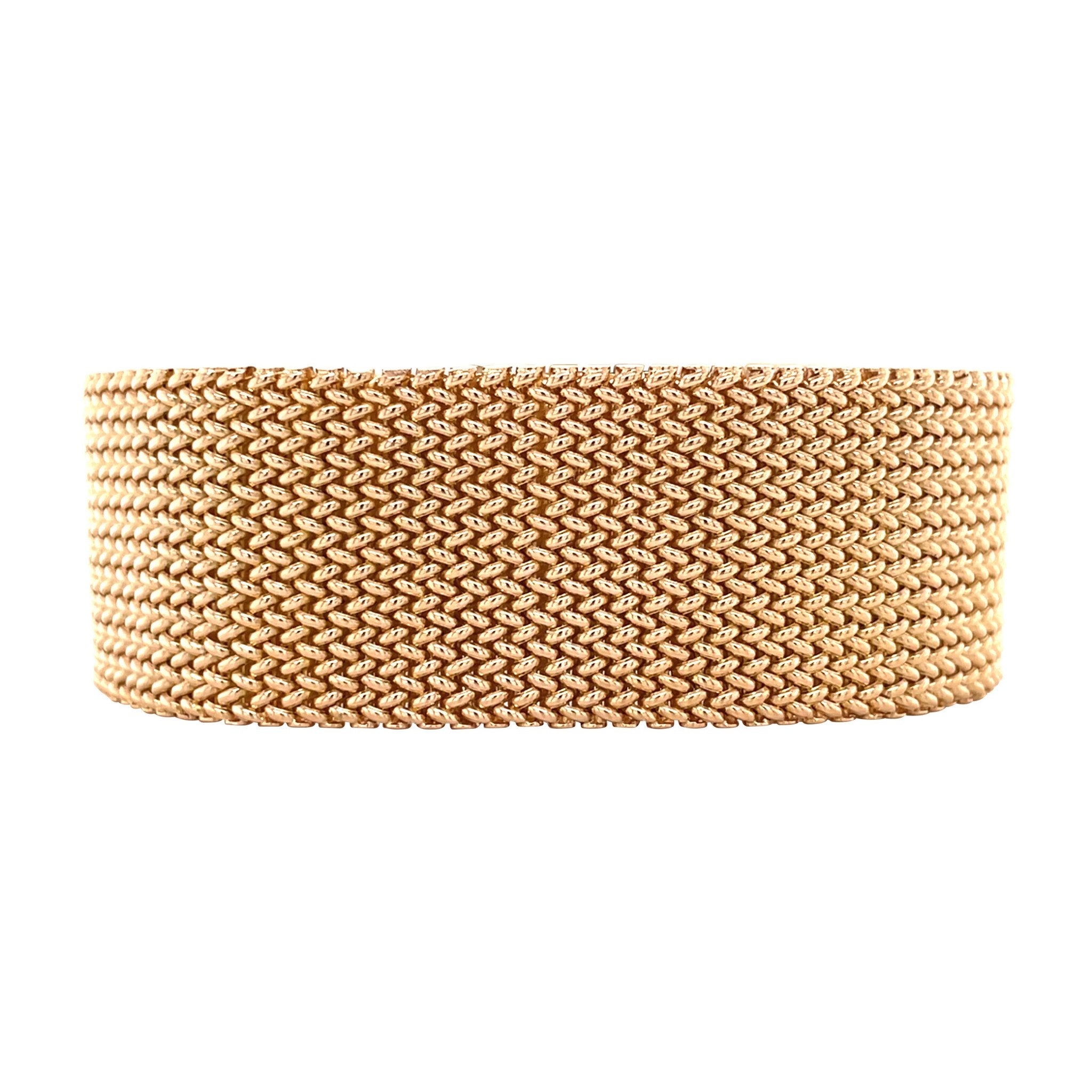 Golden bracelet 17 cm 14 karat