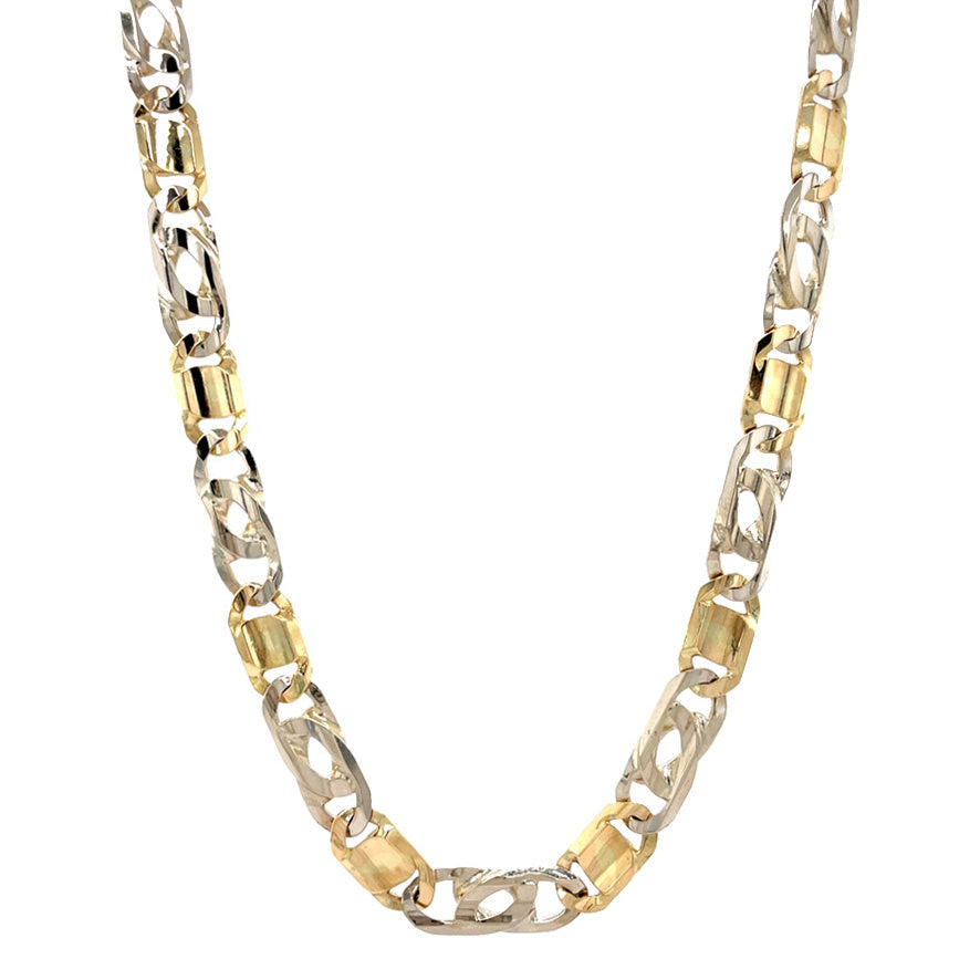 Golden hawk's eye necklace 61 cm 18 karat