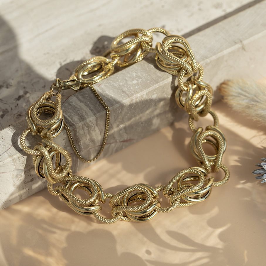 Golden bracelet 20.5 cm 14 karat