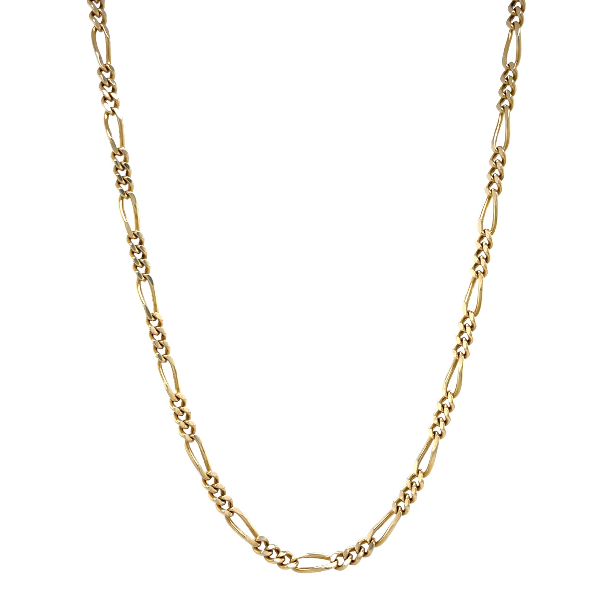 Gold figaro necklace 43 cm 14 karat