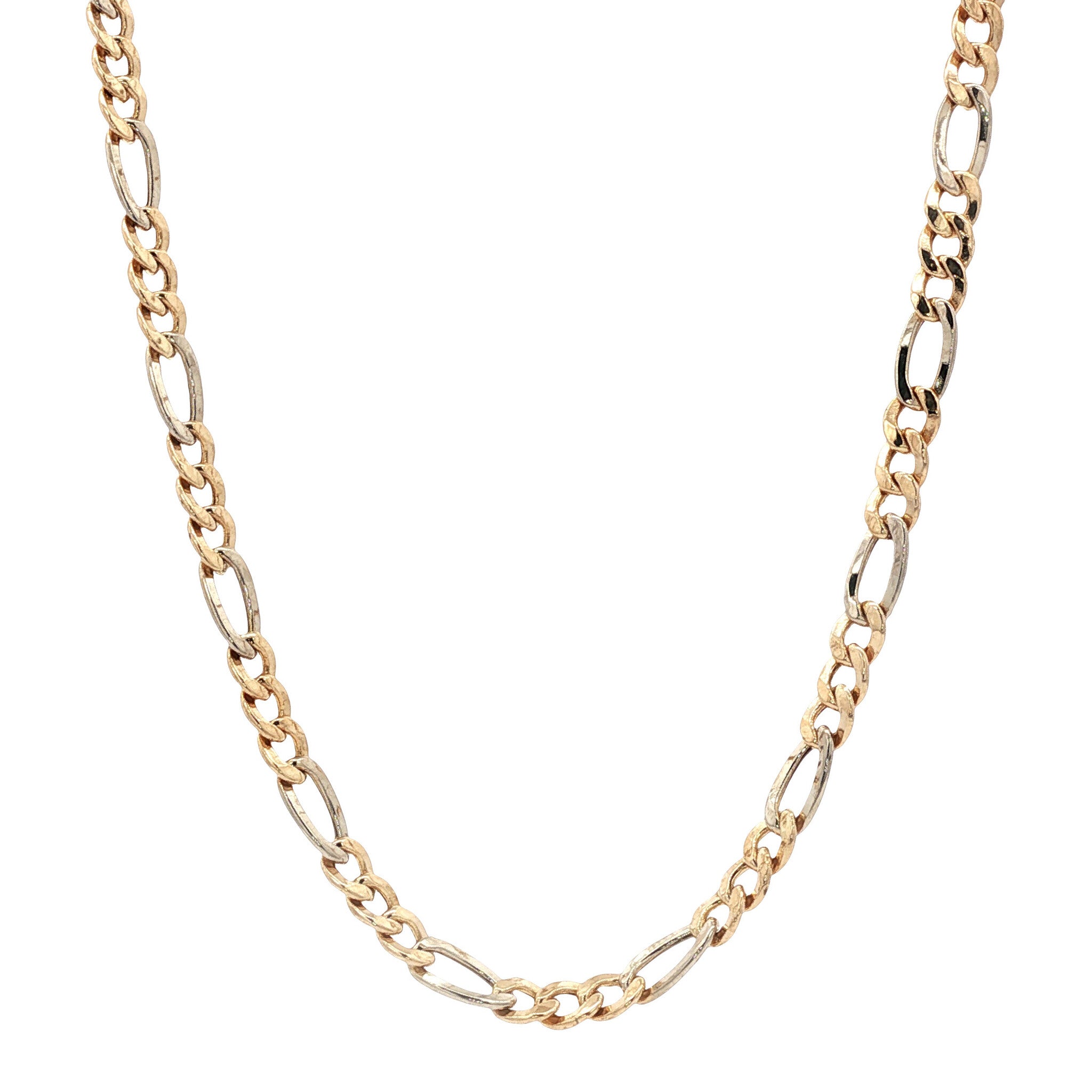 Gold Figaro necklace 61 cm 14 karat
