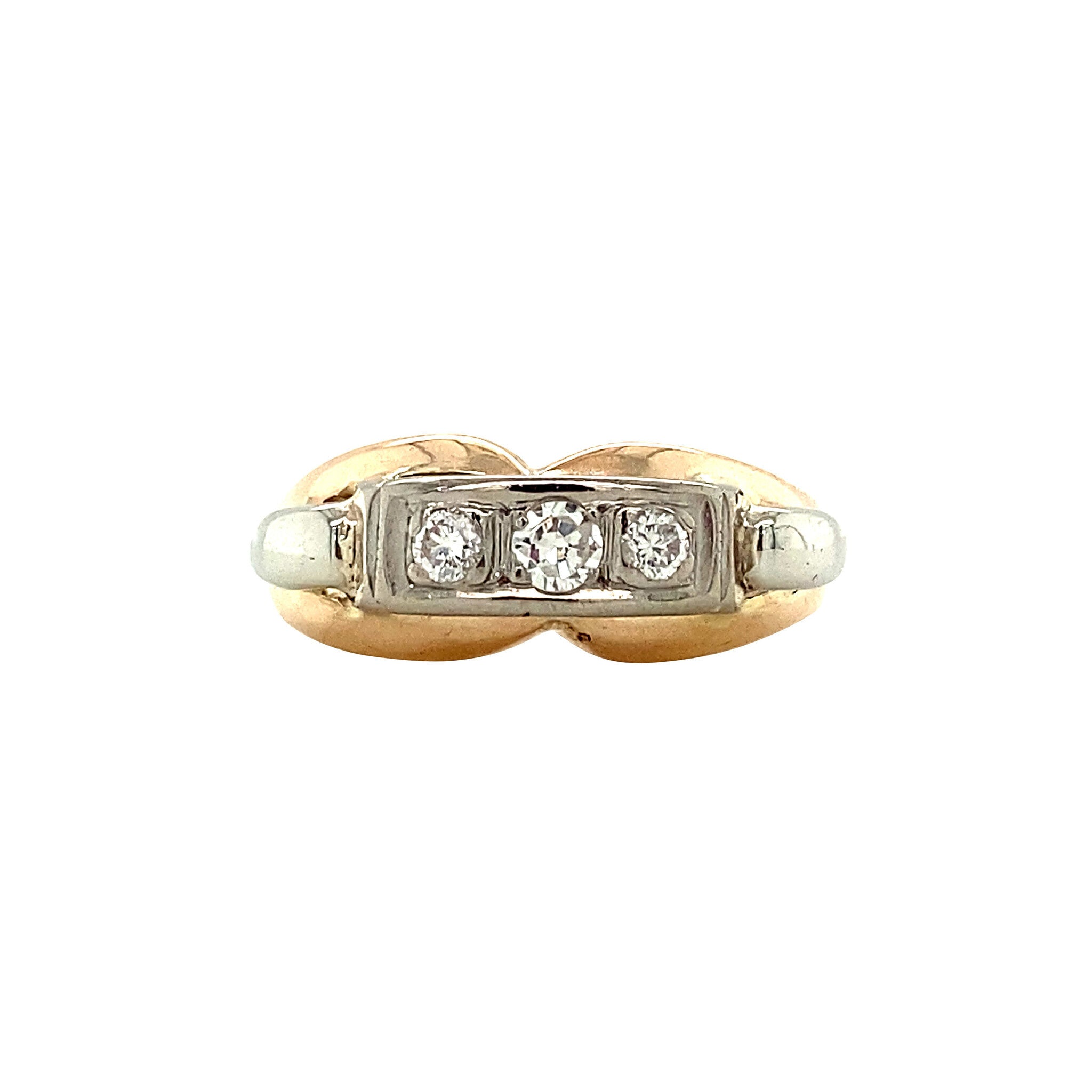 Gouden ring met diamant 14 krt