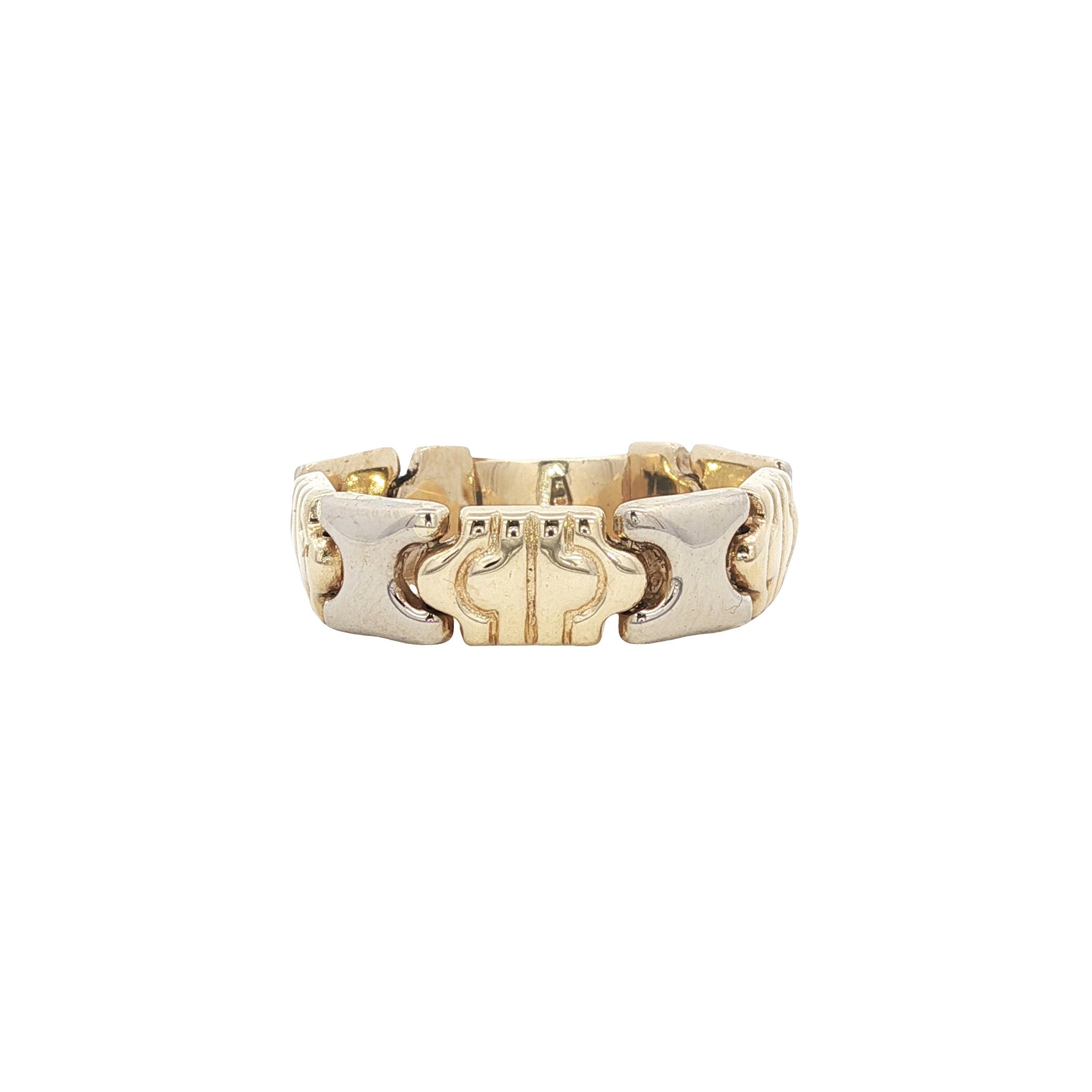 Bicolour gold ring 14 karat
