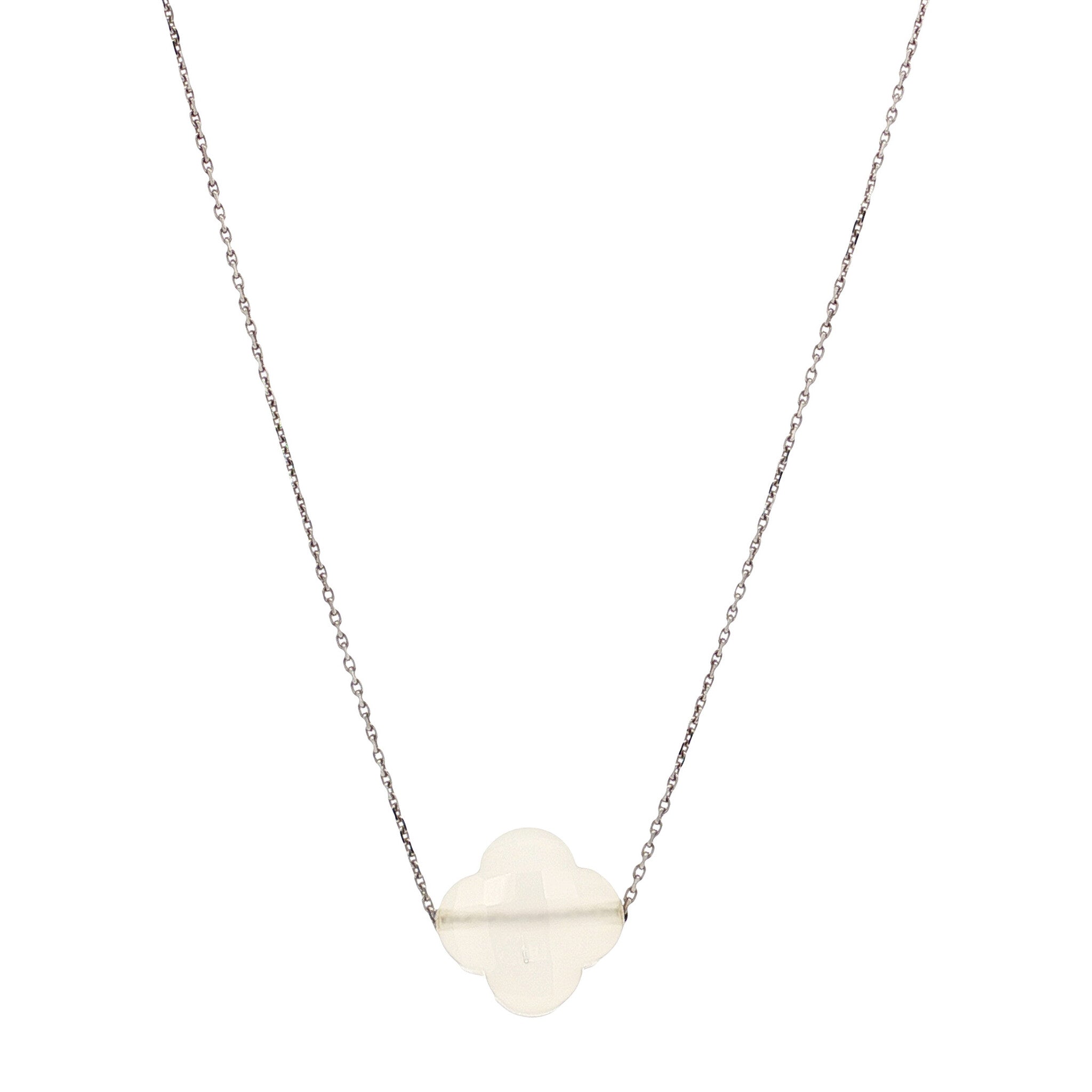 Witgouden collier van Morganne Bello 42 cm 18 karaat