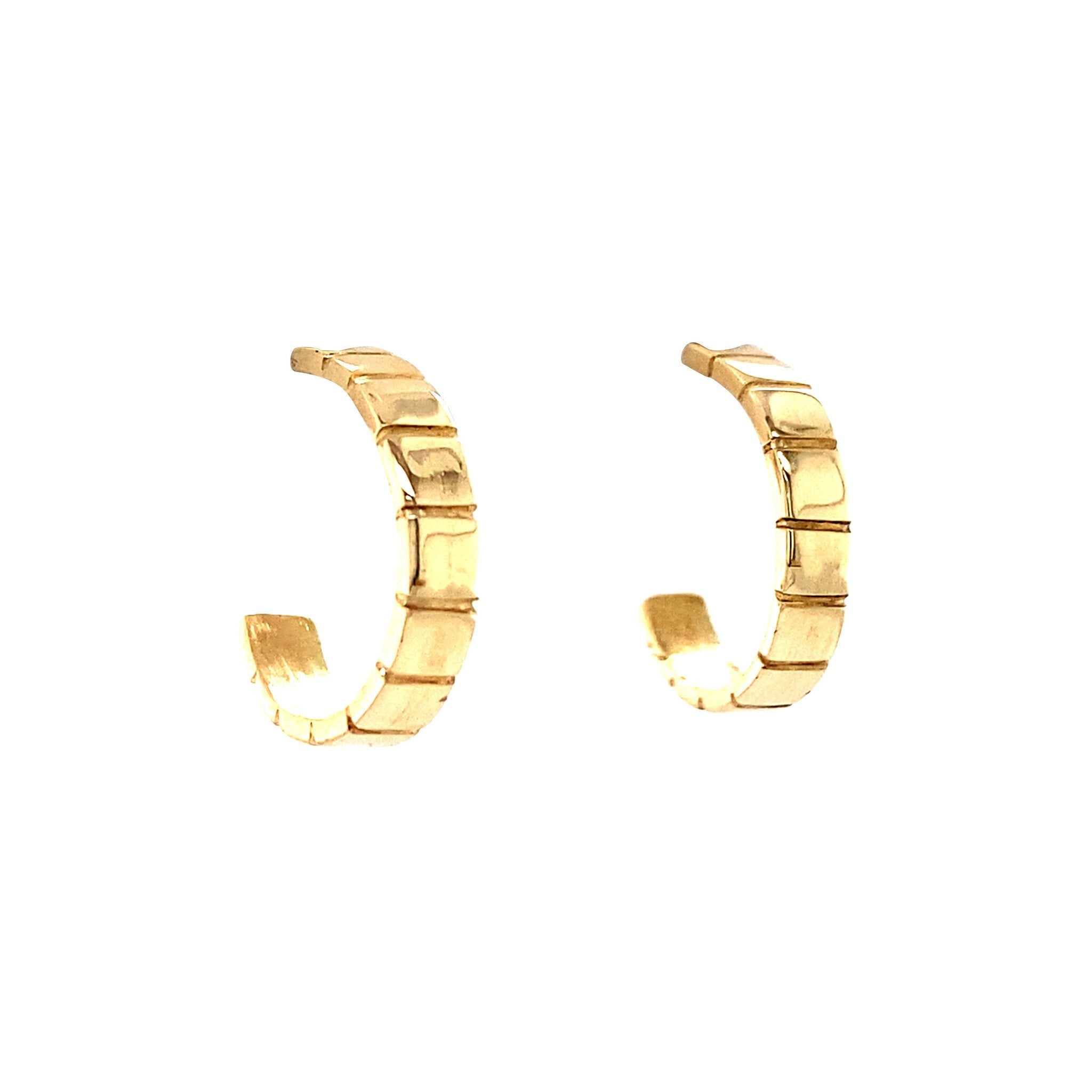 Gold half-hoops 14 karat