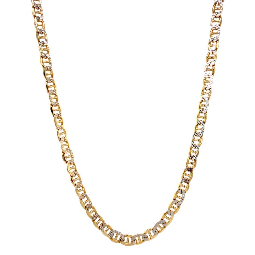 Golden double anchor necklace 51.5 cm 14 karat