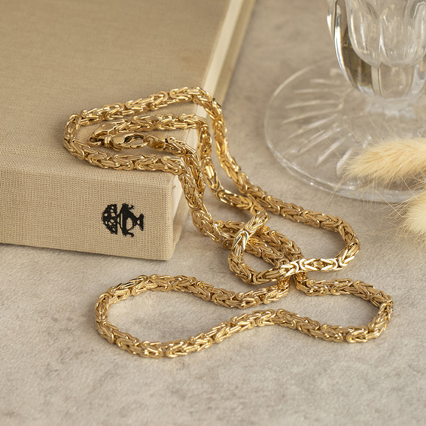 Golden king's necklace 70 cm 18 karat