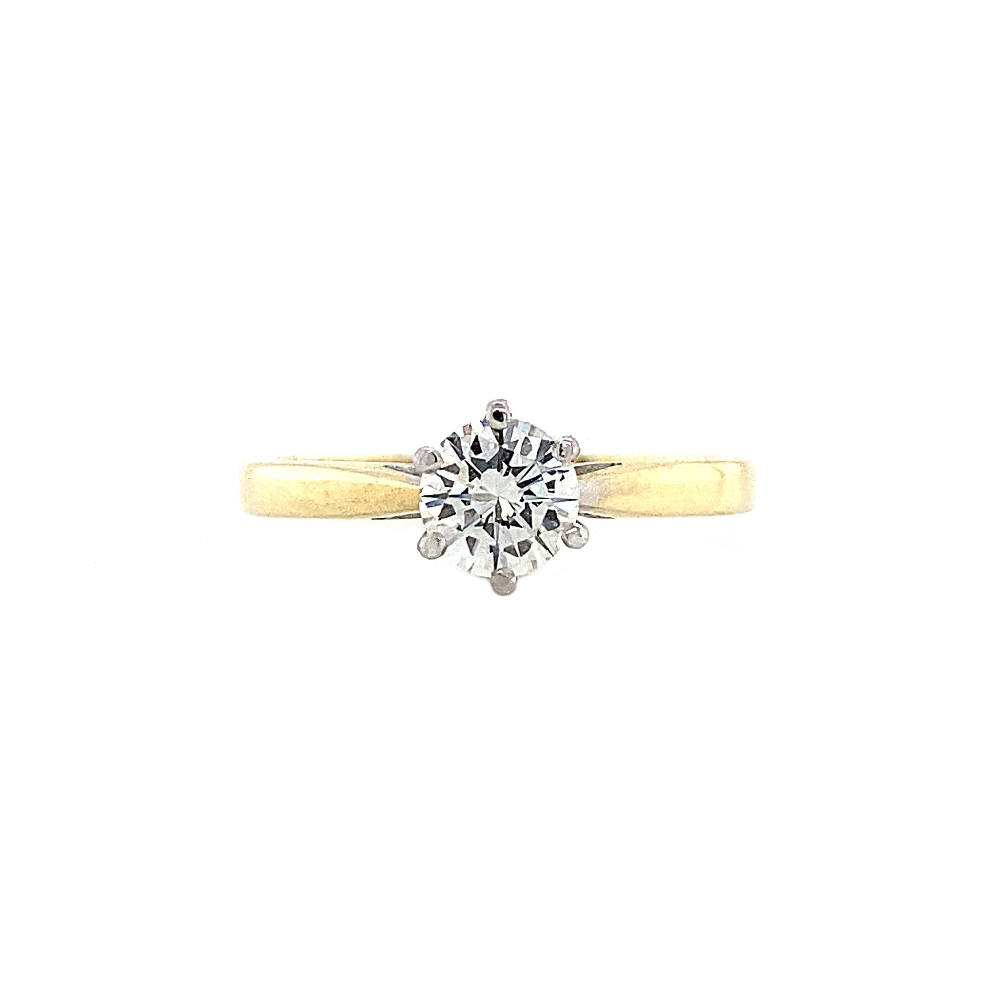 Gouden solitair ring met diamant 0.51ct. 14 krt* nieuw