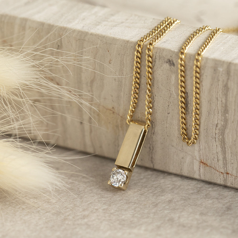 Gold length necklace gourmet 40 cm 14 karat