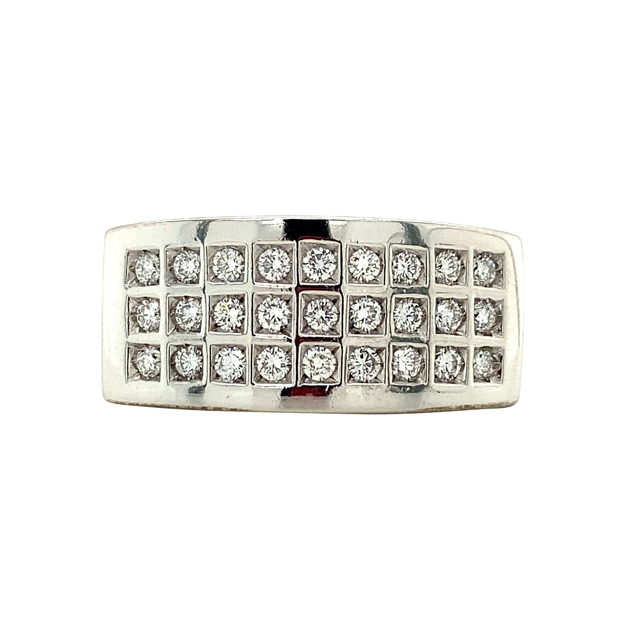 White gold Bigli ring with diamond 18 kt