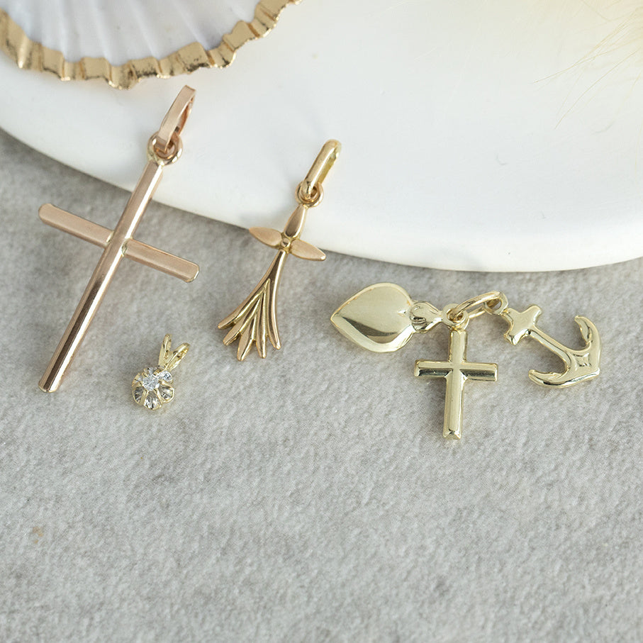 Gold pendant cross 14 karat