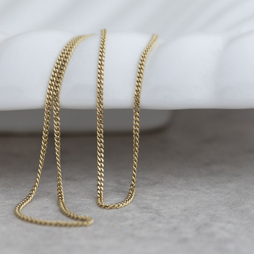 Gold length necklace gourmet 49 cm 14 karat