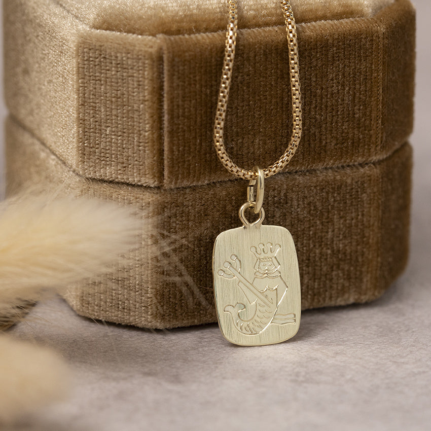 Gouden hanger waterman 14 karaat