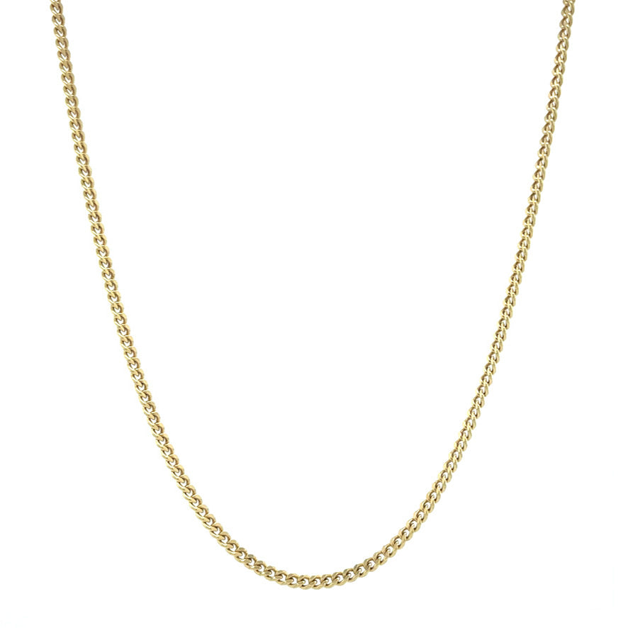 Gold length necklace gourmet 39 cm 14 karat