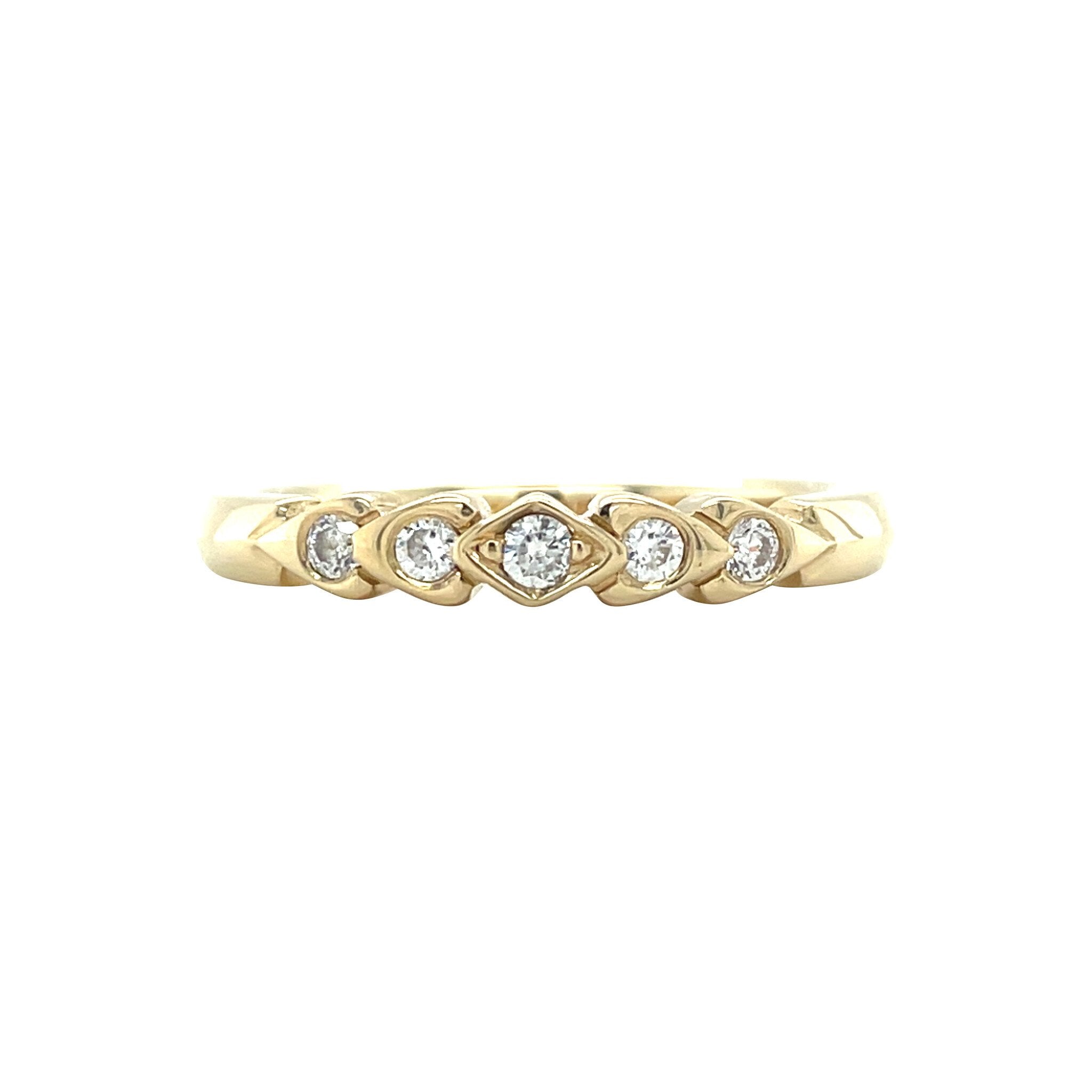 Gold ring with zirconia 14 karat