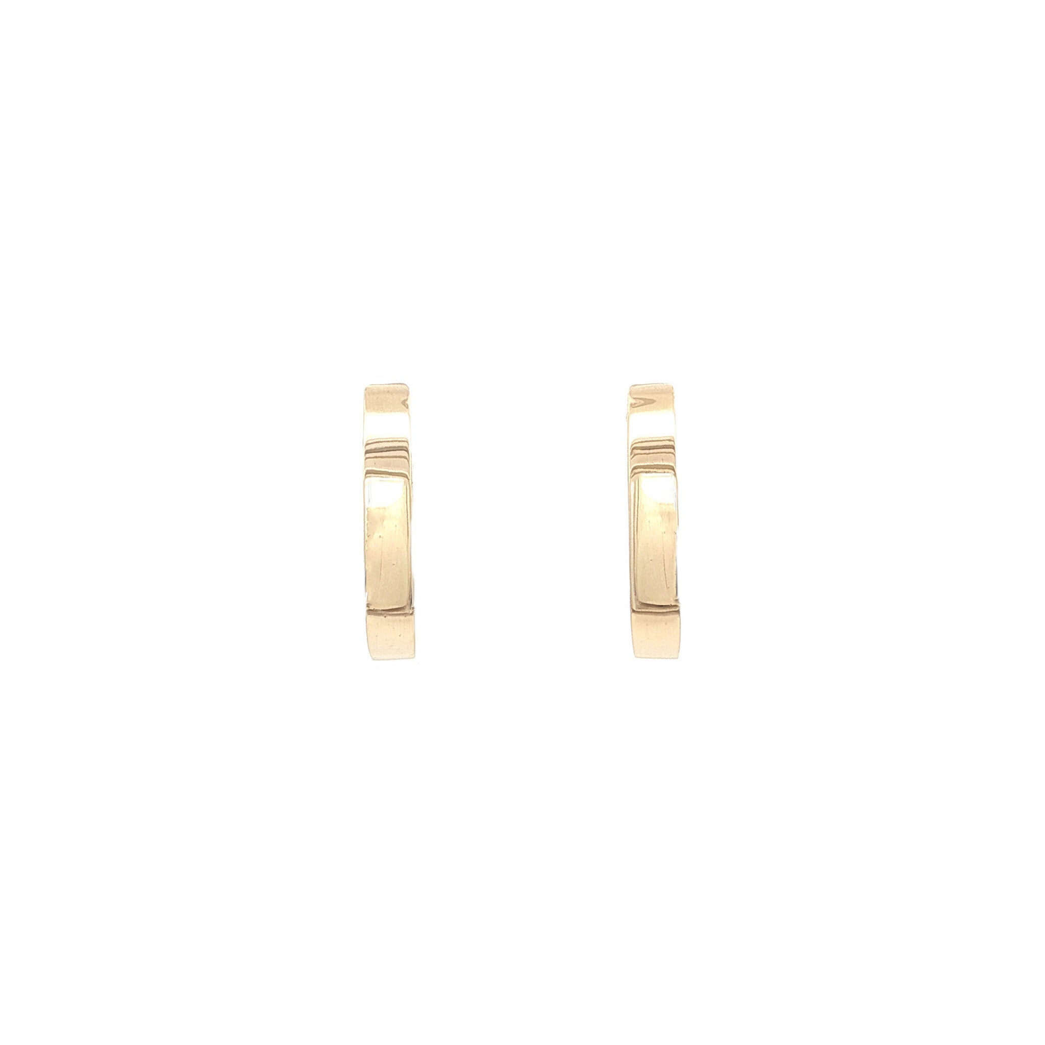 Gold hinged hoop earrings 14 karat