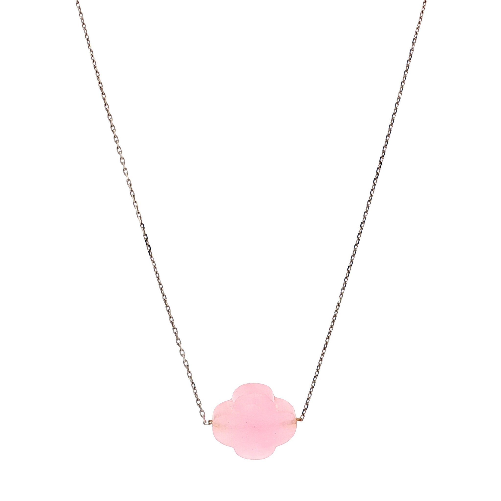 Witgouden collier van Morganne Bello 42 cm 18 karaat