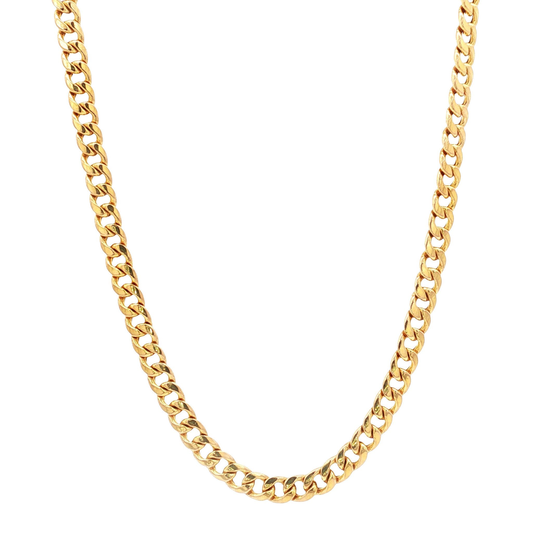 Gold gourmet necklace 76 cm 14 karat