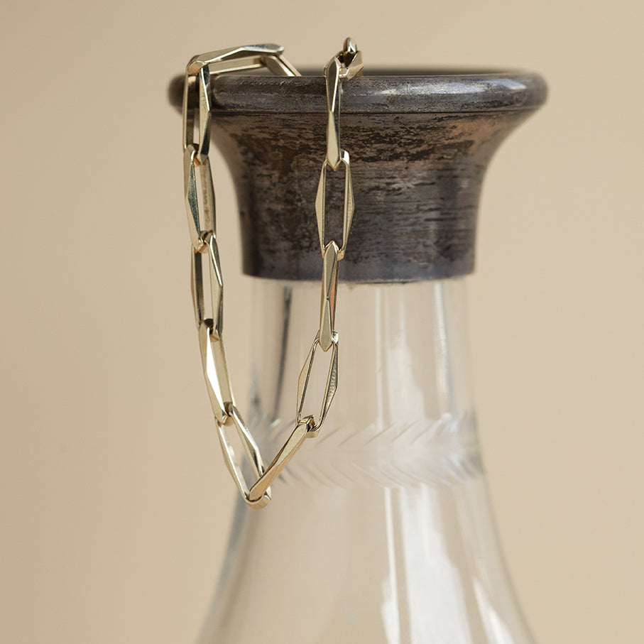 Golden closed for ever bracelet 18.5 cm 14 karat