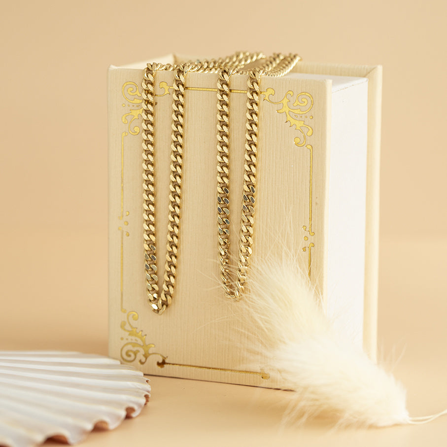 Gold gourmet necklace 71 cm 14 carat