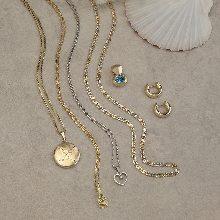 White gold length necklace venetian 42.5 cm 14 karat