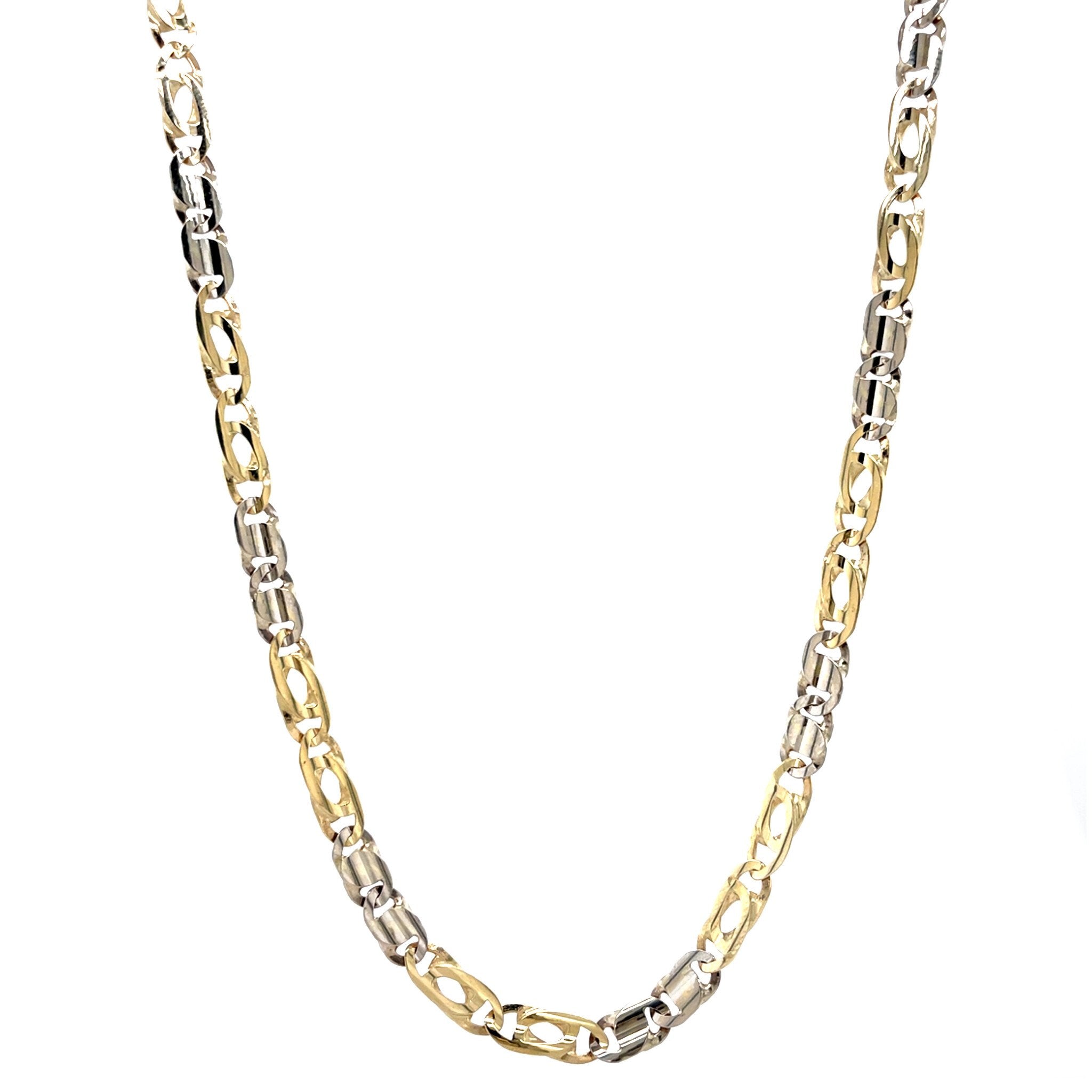 Golden hawk's eye necklace 42 cm 14 karat