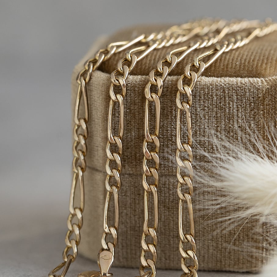 Golden Figaro necklace 81.5 cm 14 karat