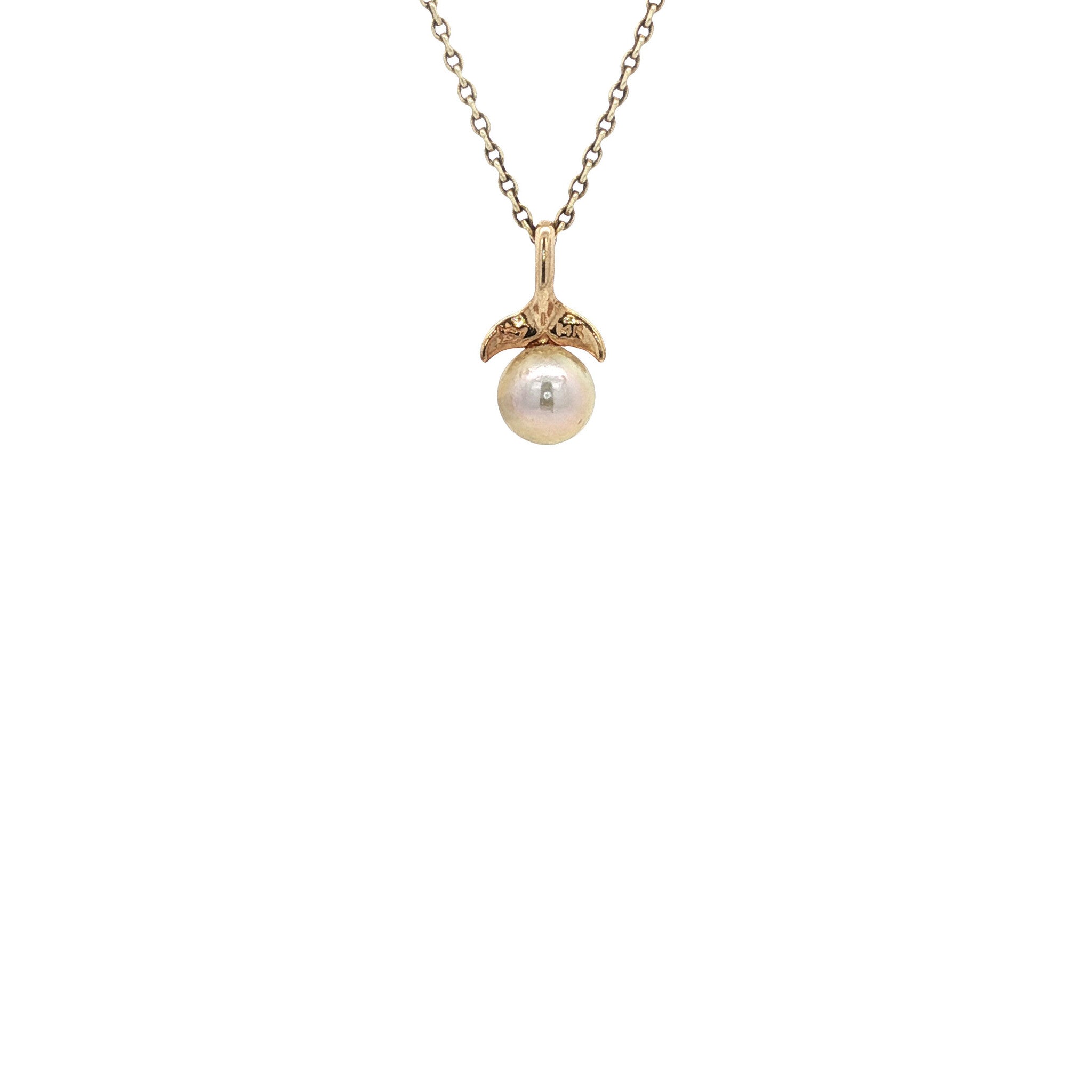 Gold pendant with pearl 14