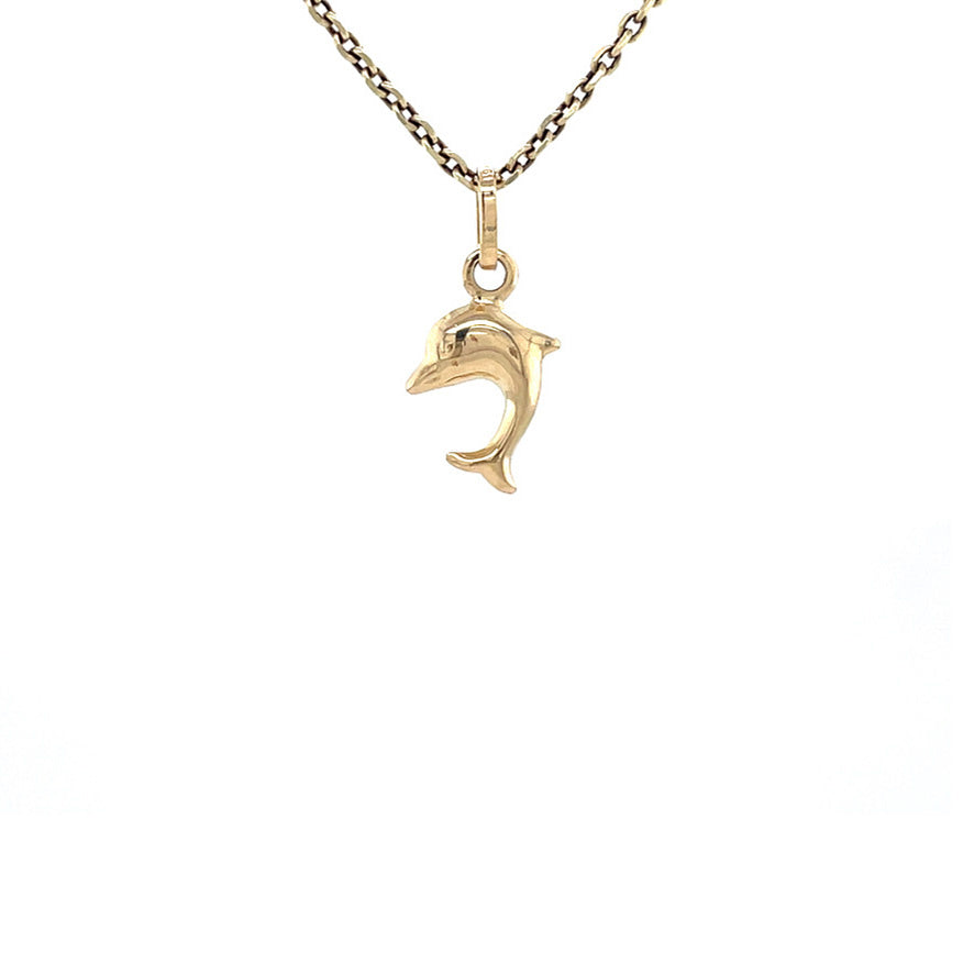 Golden dolphin pendant 14 karat