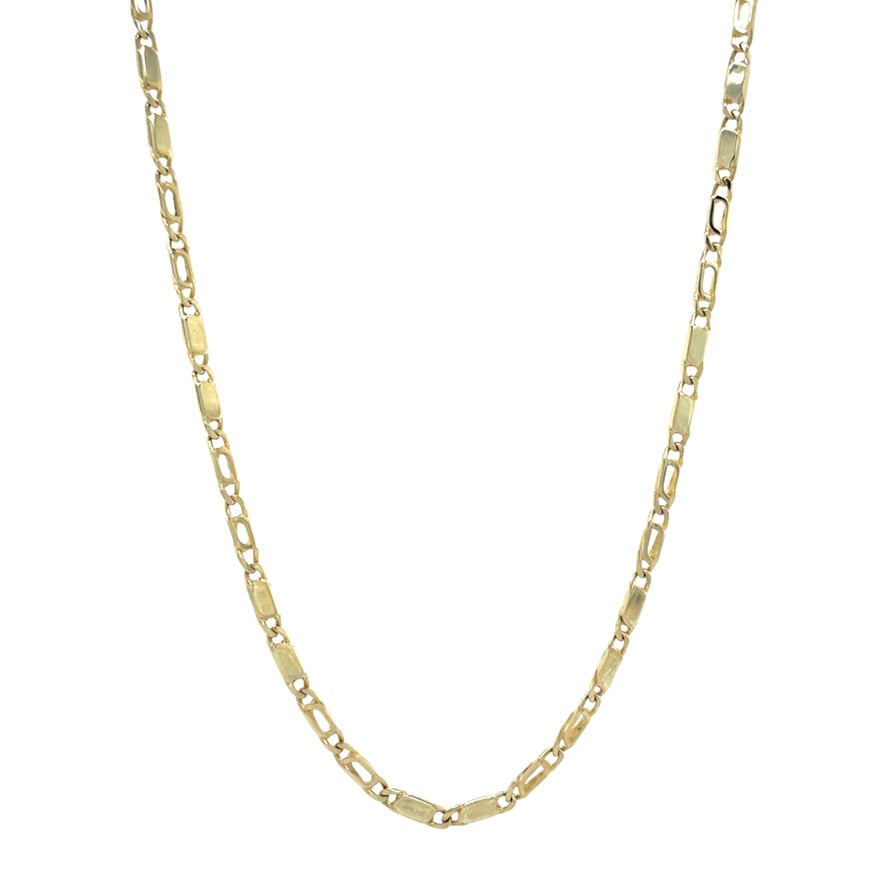 Gold necklace hawk's eye 46 cm 14 karat