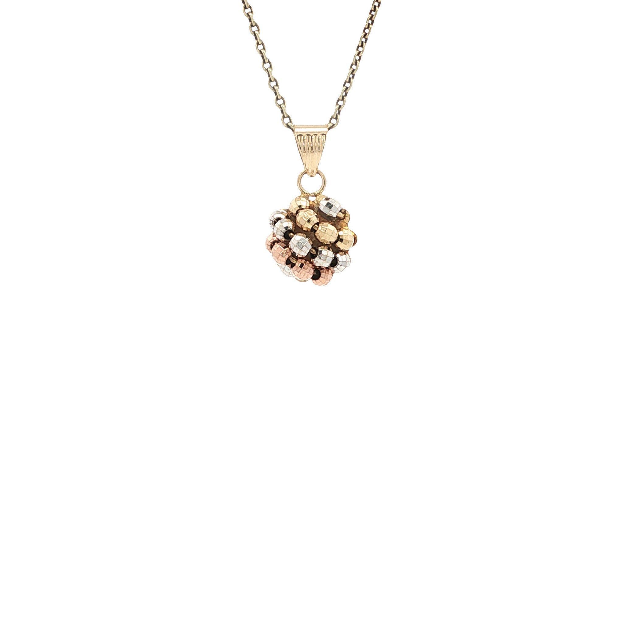 Tricolour gold pendant 18 karat