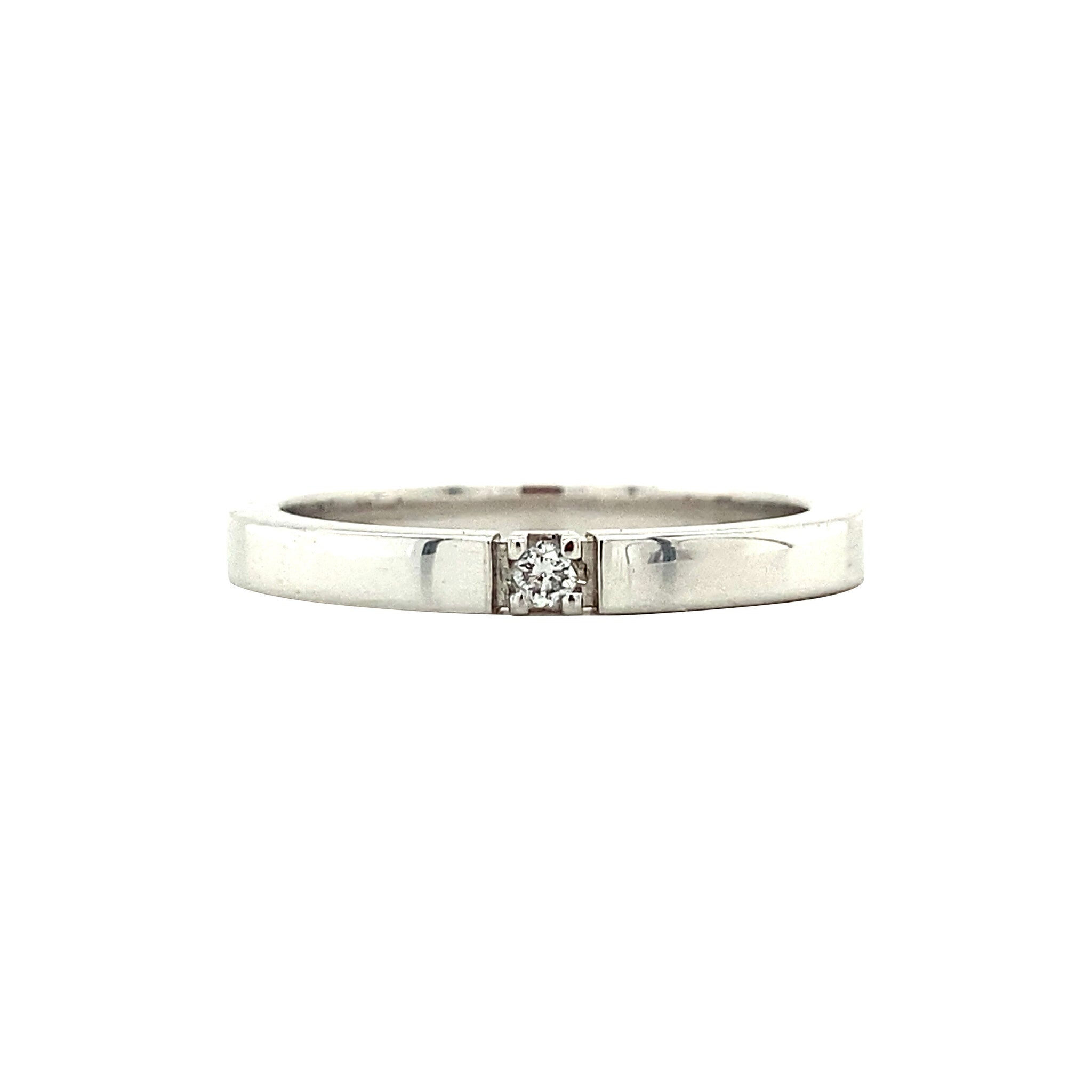 White gold memory ring with diamond 14 kt* new