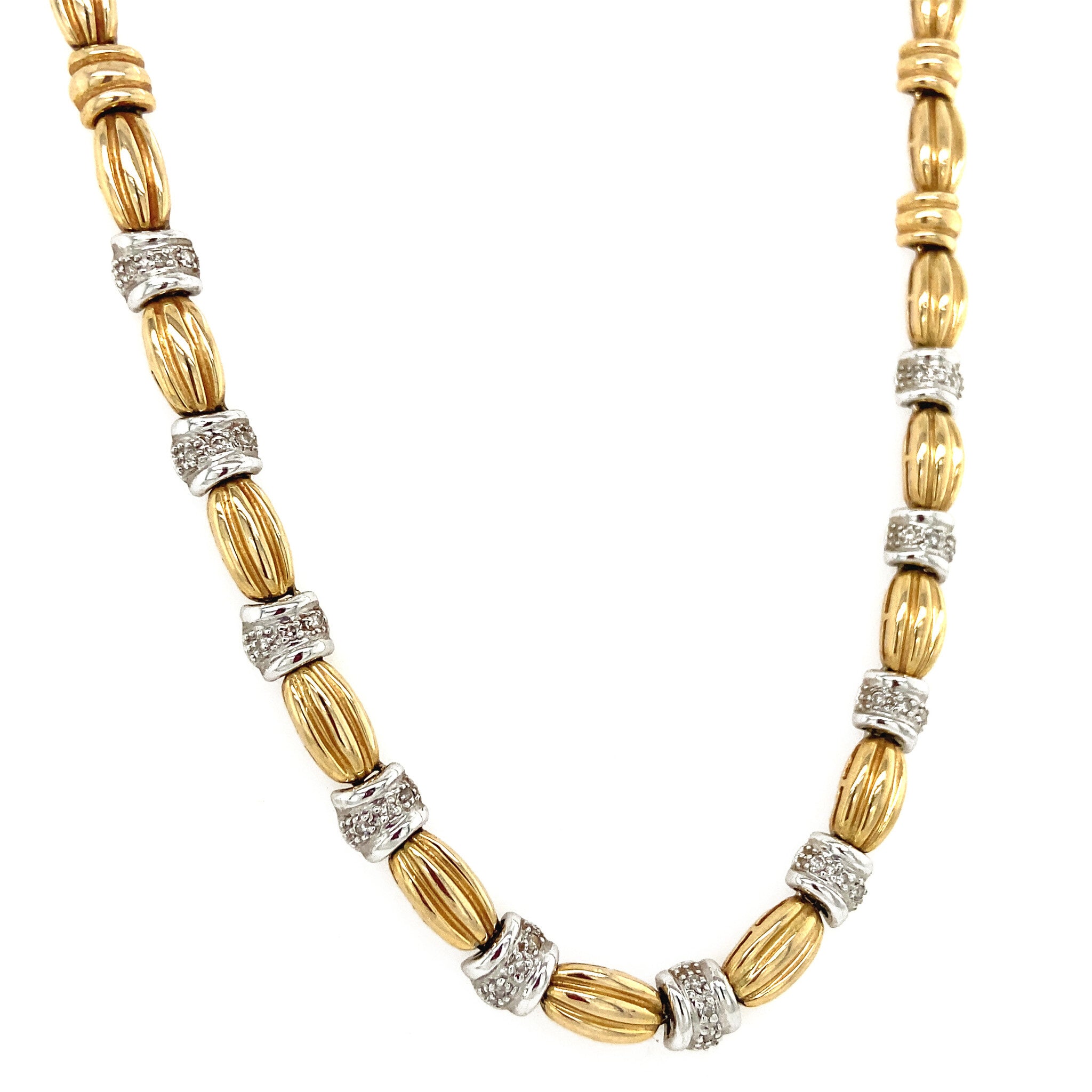 Gold choker with diamond 14 karat