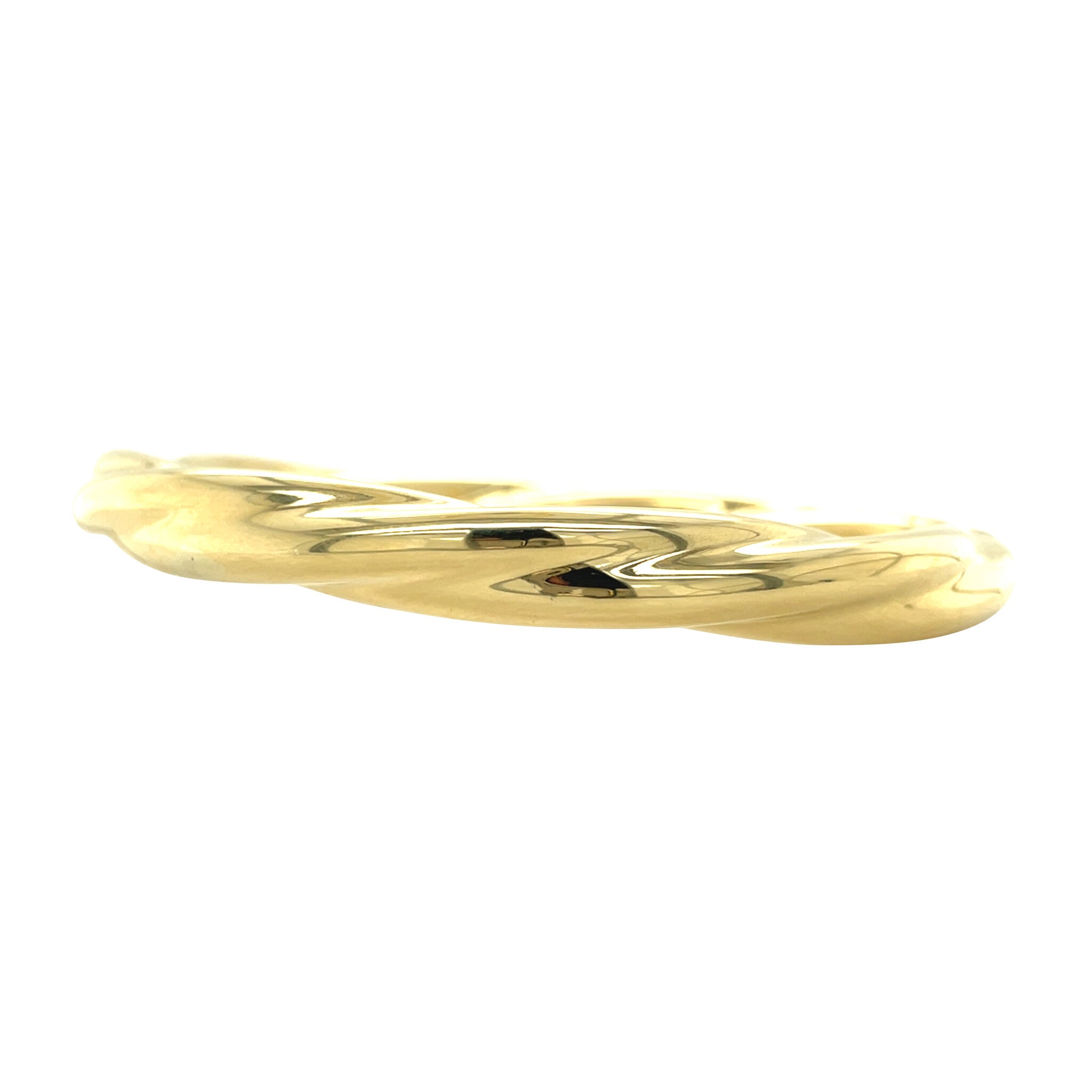 Gold twisted bangle 18 karat