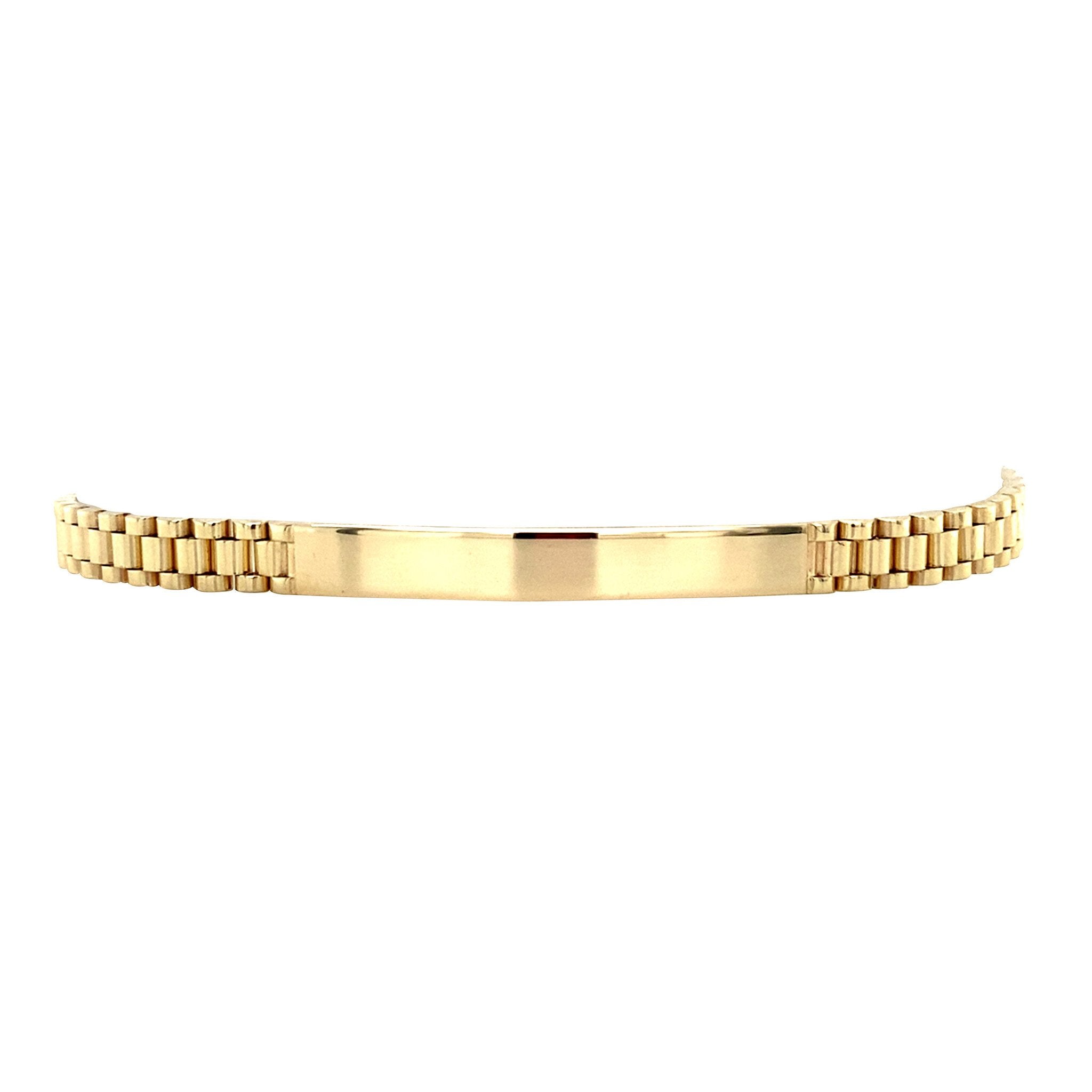 Gold plate bracelet with rolex links 19 cm 14 karat