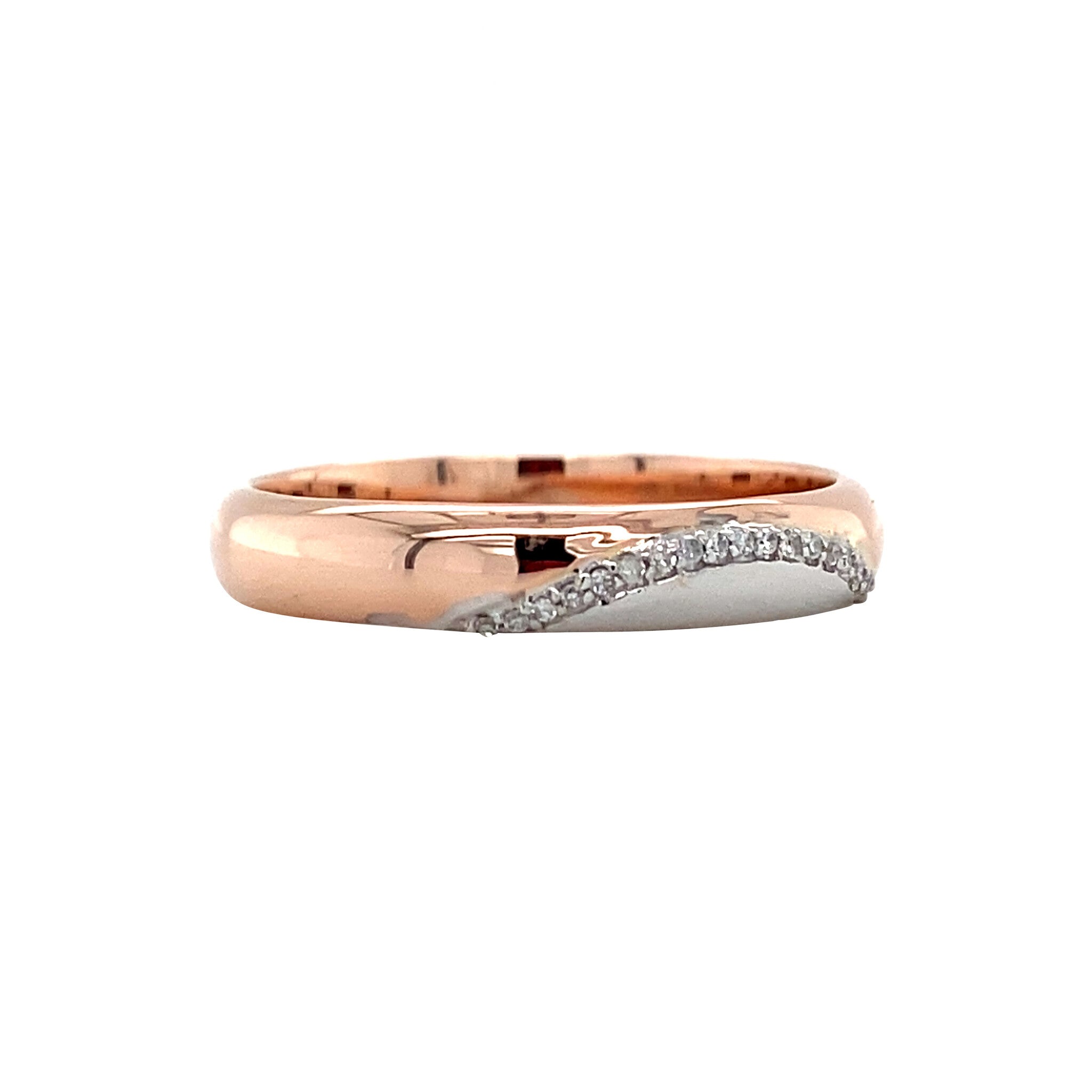 Rose gold ring with diamond 14 karat