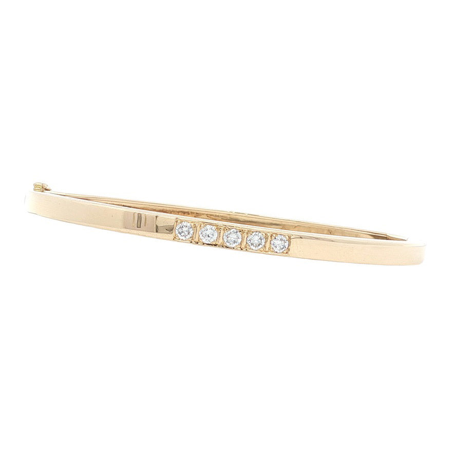 Gold bangle with diamond 14 karat