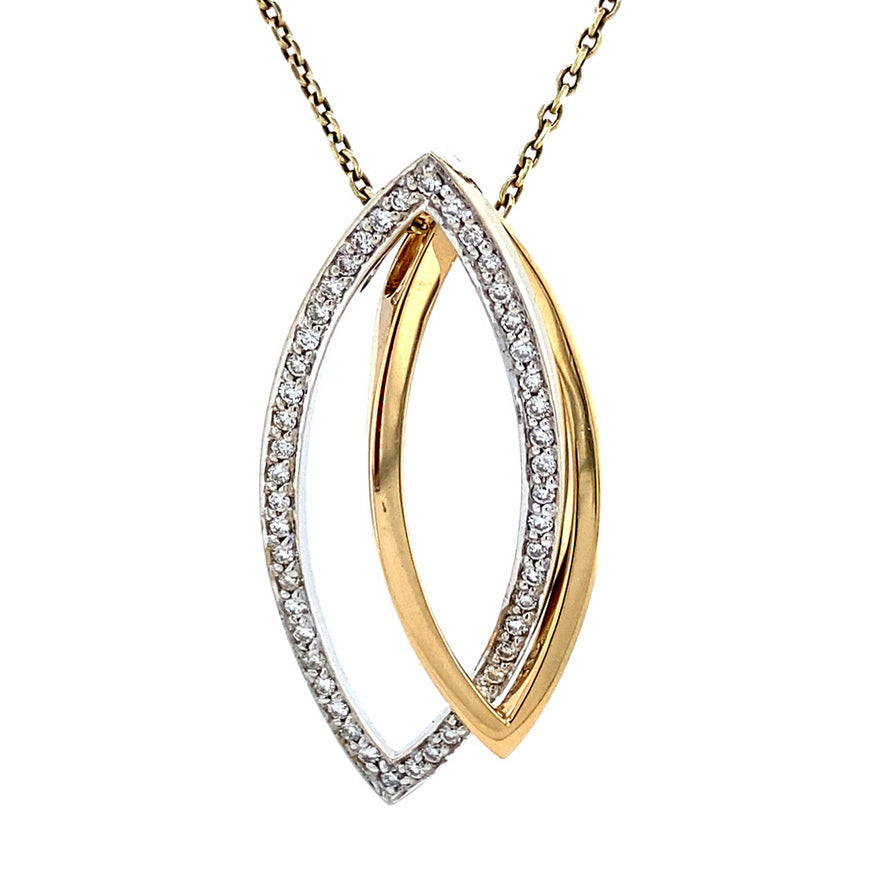 Gold pendant with diamond 18 karat