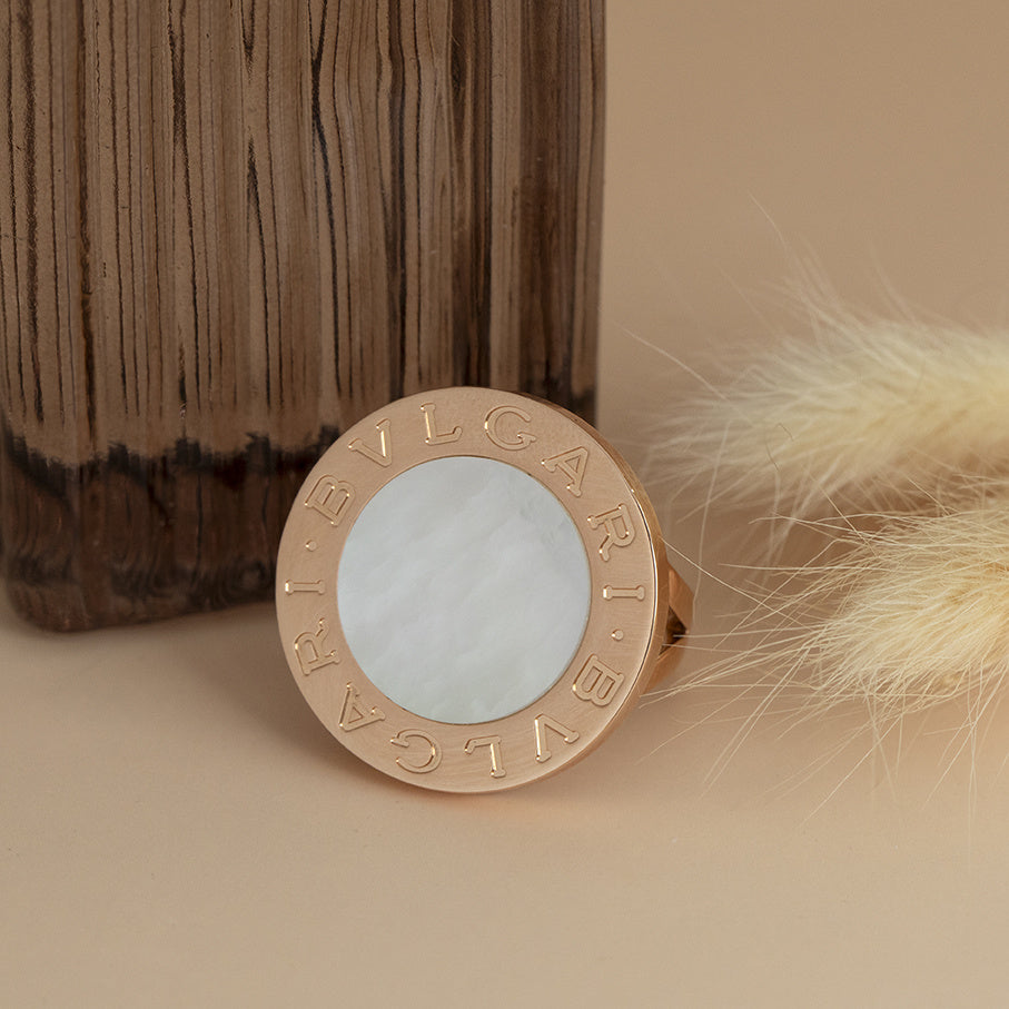 Rose gold Bvlgari ring