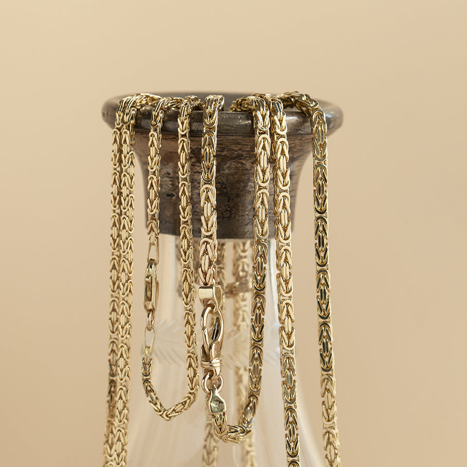 Gold king's necklace 49 cm 14 karat