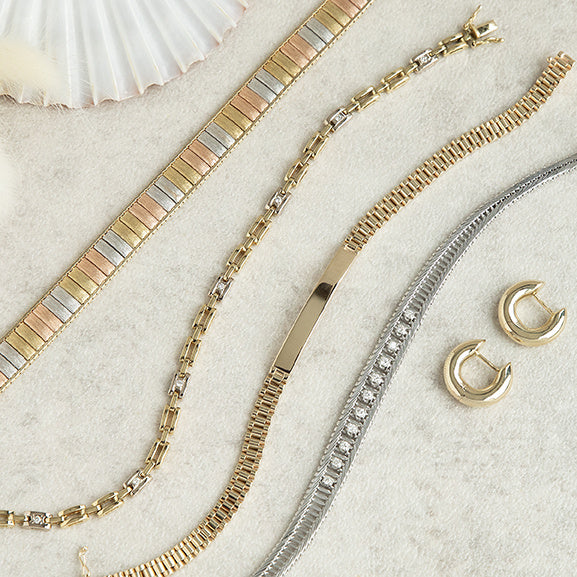 Gold plate bracelet with rolex links 19 cm 14 karat