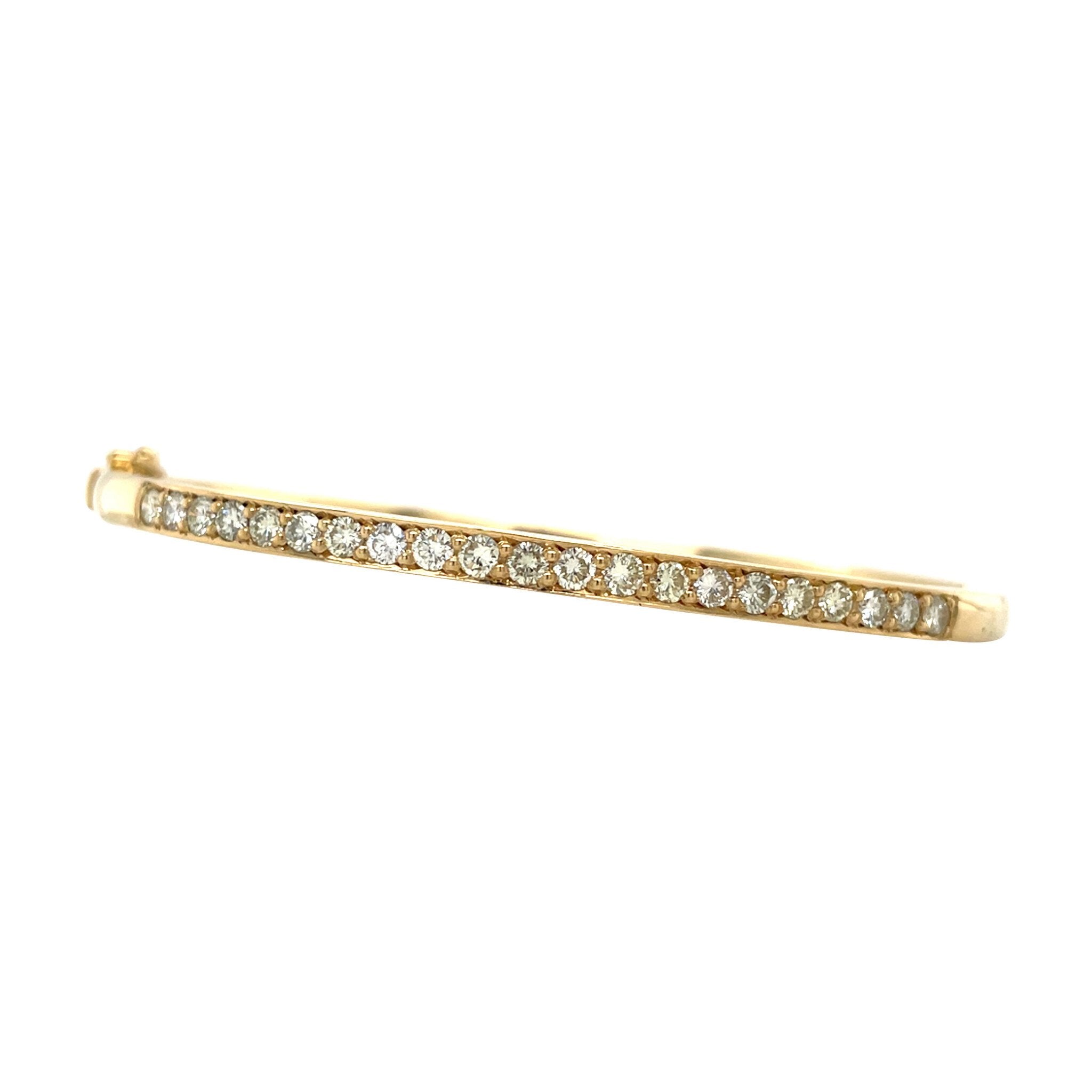 Golden bangle with diamond 18 karat
